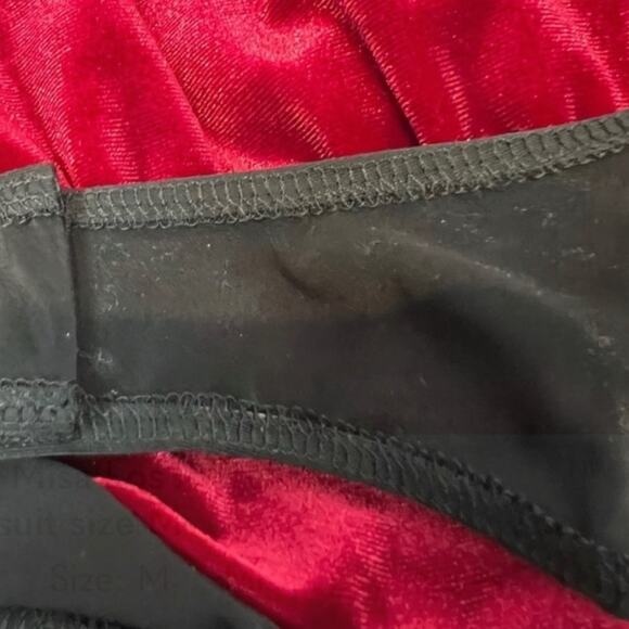 Misa Los Angeles Ari Velvet Bodysuit In Ruby Size S - Picture 9 of 11